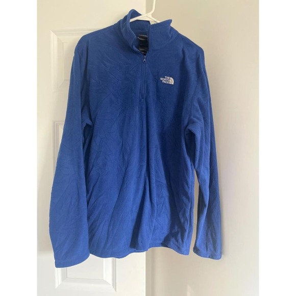 The North Face Fleece Pullover Half Zip Long Sleeve Blue Mens L/G - Picture 1 of 2